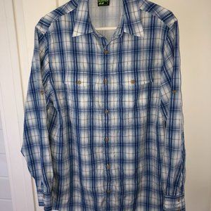 Koppen No Fly Zone poly/nylon shirt sz L EUC